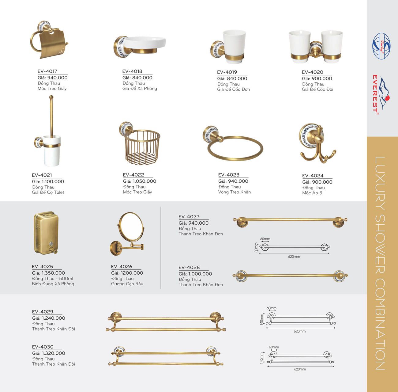 Thiết bị vệ sinh EVEREST Cổ Điển Catalogue và Bảng giá mới nhất /Page 